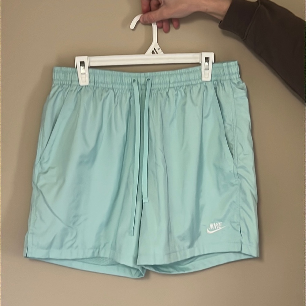 Nike Woven Shorts Size Large (Blue/Green)